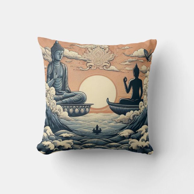 Buddha Throw Pillow (Front)