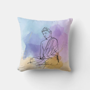 Buddha Throw Pillow Zen Meditation