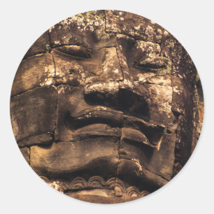 Buddha Totem at Angkor Wat - Sticker circle
