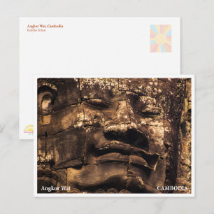 Buddha Totem at Angkor Wat - Travel Postcard