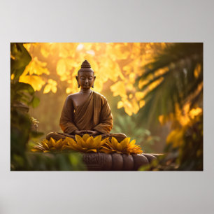 Buddha Tranquil Peaceful Nature Serene Poster