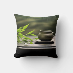 Buddha Tranquil Peaceful Nature Serene Throw Pillow