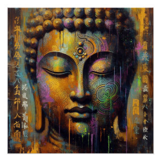 BUDDHA  TRANSCENDENTAL ART #5 POSTER