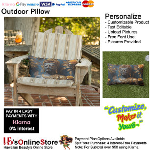 Buddha Ultra Cozy Outdoor Throw Pillow