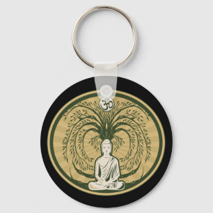 Buddha Under the Bodhi Tree Keychain