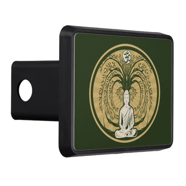 Buddha Under the Bodhi Tree Trailer Hitch Cover (Right)