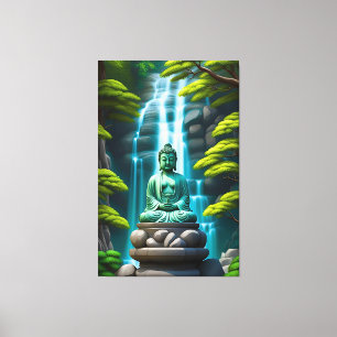 Buddha Waterfall Canvas Print