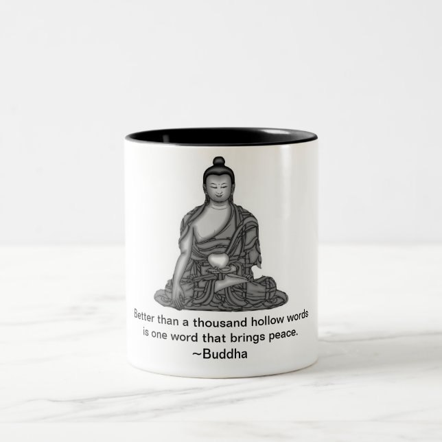 Buddha Wisdom Two-Tone Coffee Mug (Center)