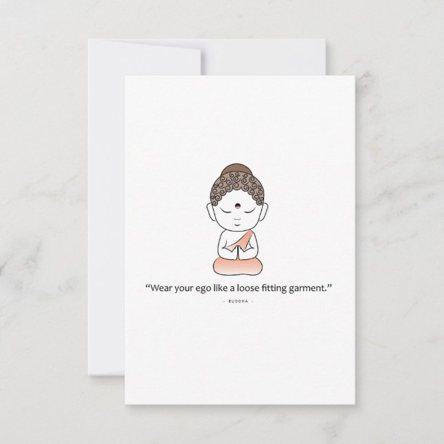 Buddha With A Wise Saying RSVP Card (Front)