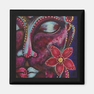 BUDDHA WITH FLOWER MAGNET