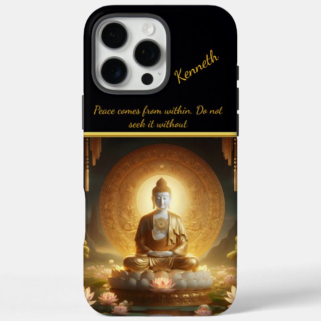 Buddha with lotus flowers. Case-Mate iPhone case (Back)