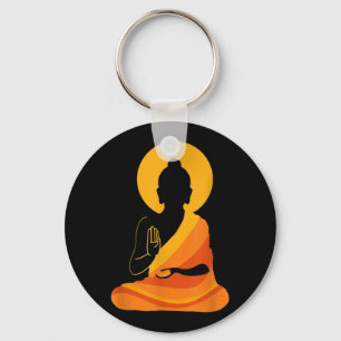 Buddha YingYang Zen Yoga, Relax, Enjoy Life Keychain