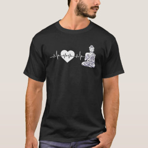Buddha Yoga Heartbeat Hinduism Meditation Wisdom S T-Shirt