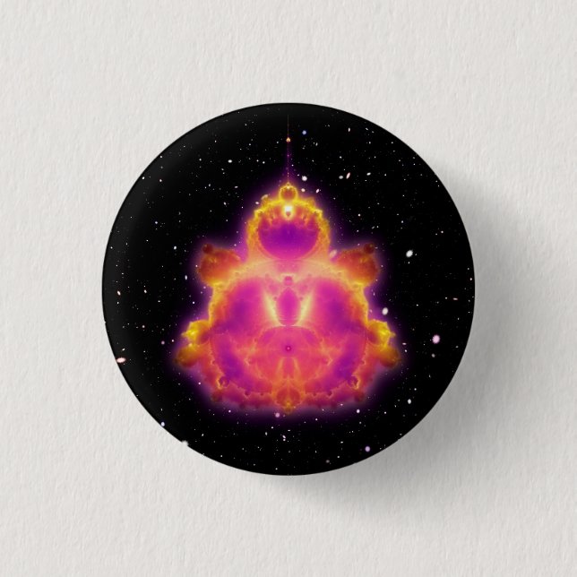 Buddhabrot Space 1 Inch Round Button (Front)