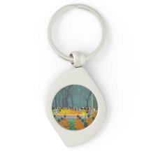 Buddha's Final Nirvana Metal Keychain