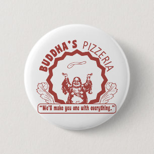 Buddha's Pizzeria 2 Inch Round Button