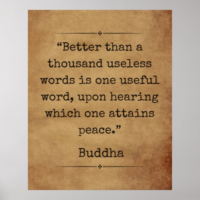Buddha's Spiritual Inspirational Quote Poster (Front)
