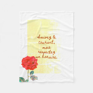 BuddhaToday #3 Cozy Buddha White Vendredi Rose Fleece Blanket