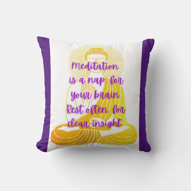 BuddhaToday V4 Peace Pillows #3 - Throw Pillow (Front)