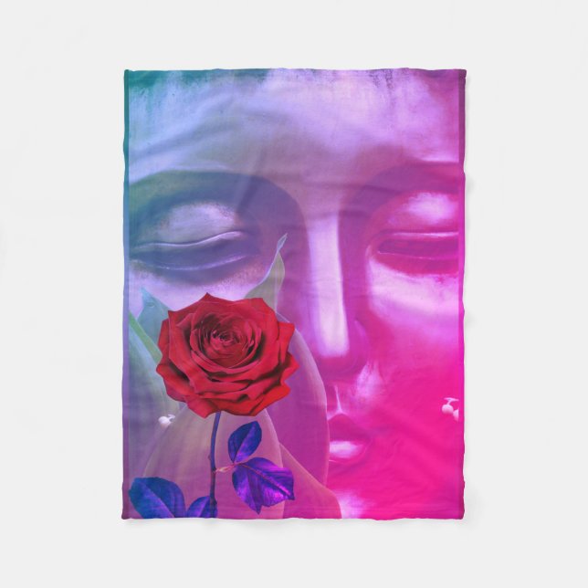 BuddhaTodayV2 #21 Cozy Buddha  Fleece Blanket (Front)