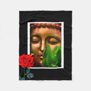 BuddhaTodayV2 #6 Cozy Buddha Fleece Blanket
