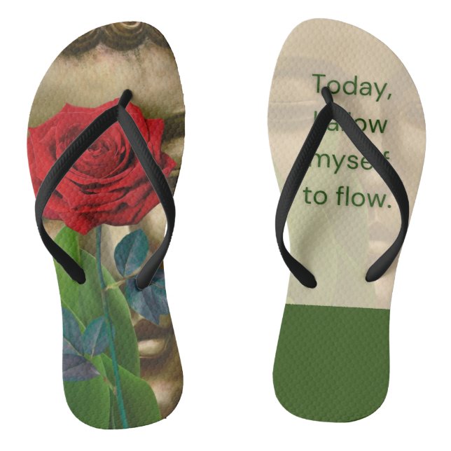 BuddhaTodayV2 'Walk in Peace' #23 Flip Flops (Footbed)