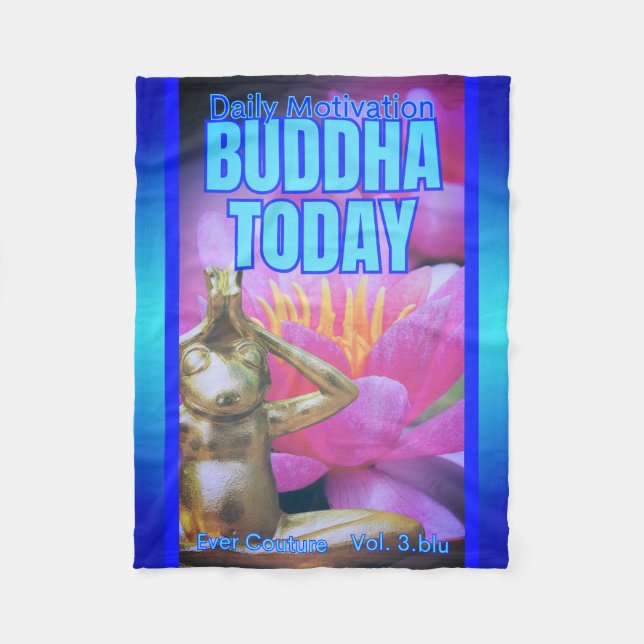 BuddhaTodayV3.blu #1 Cozy Buddha Fleece Blanket (Front)