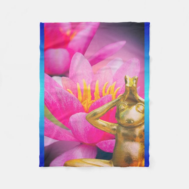 BuddhaTodayV3.blu #2 Cozy Buddha Fleece Blanket (Front)