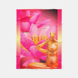 BuddhaTodayV3.pnk #17 Cozy Buddha Fleece Blanket