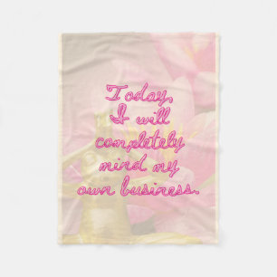 BuddhaTodayV3.pnk #4 Cozy Buddha Fleece Blanket
