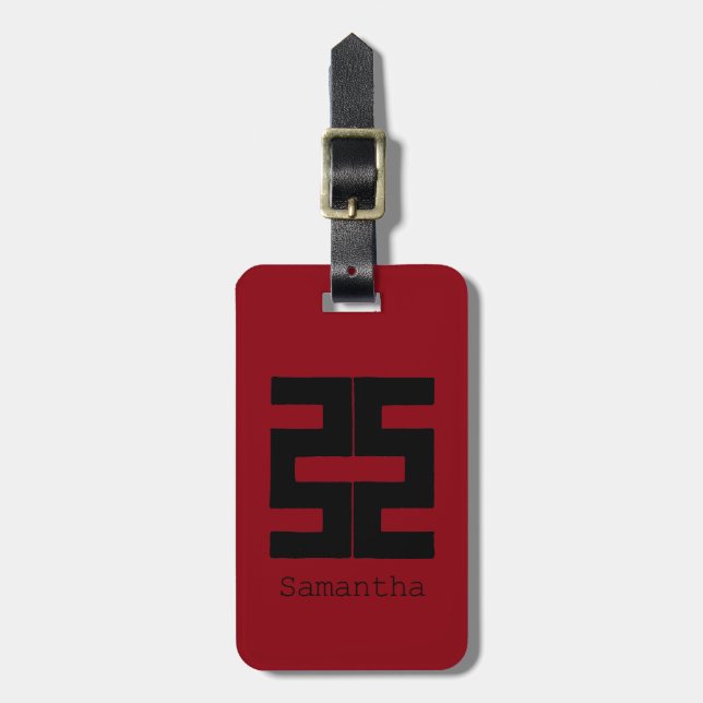 Buddhism: Double Axe Luggage Tag (Front Vertical)
