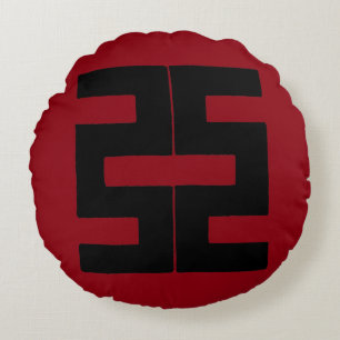 Buddhism: Double Axe Round Pillow