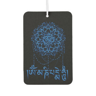 Buddhism Mani Mantra In Blue With Mandala Air Freshener