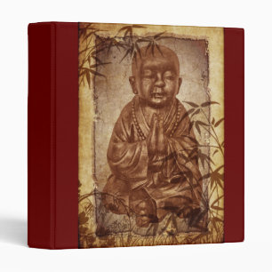 Buddhism Monk - background brown Binder
