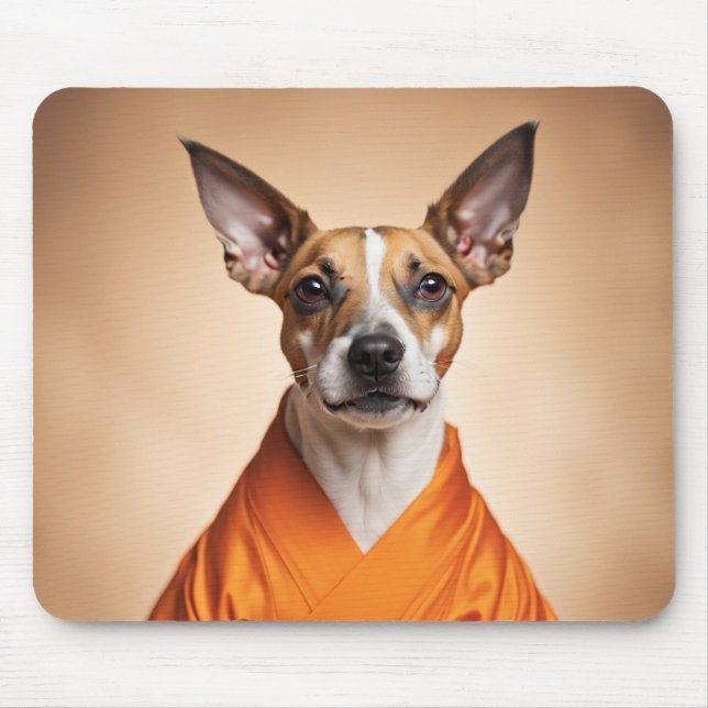 Buddhist Brazilian Terrier Mouse Pad (Front)