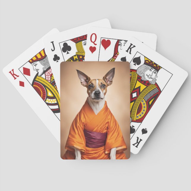 Buddhist Brazilian Terrier Playing Cards (Back)