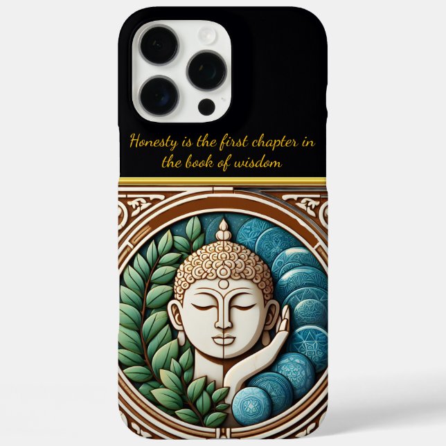 Buddhist Carving With Leaves and Orbs Case-Mate iPhone Case (Back)