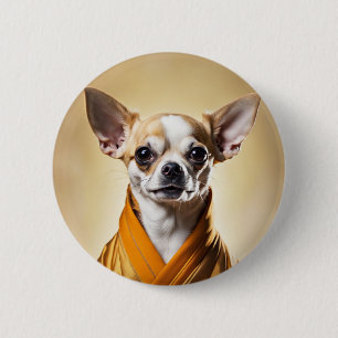 Buddhist Chihuahua 2 Inch Round Button
