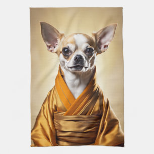Buddhist Chihuahua Kitchen Towel