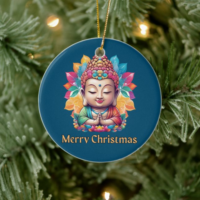 Buddhist Christmas Ceramic Ornament (Tree)