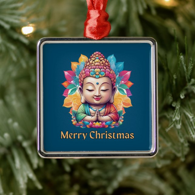 Buddhist Christmas Metal Ornament (Tree)