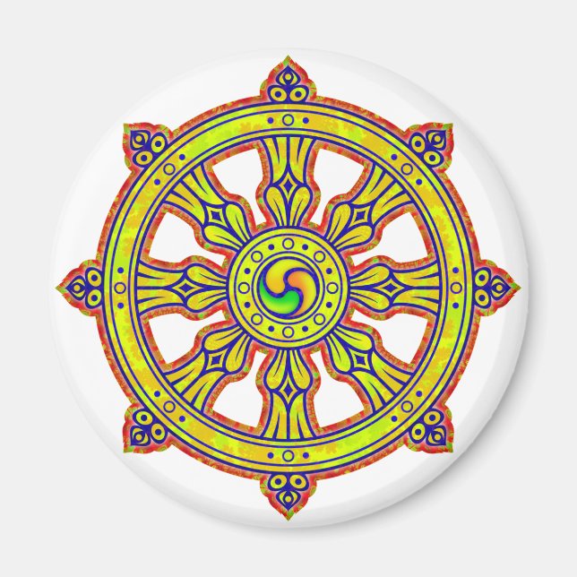 Buddhist Dharma Chakra Magnet (Front)