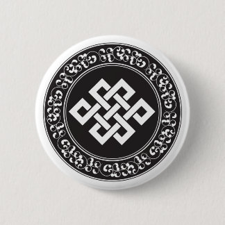 Buddhist Endless Knot 2 Inch Round Button