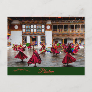 Buddhist Festival in Bhutan Postcard