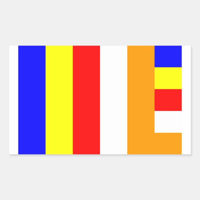 Buddhist Flag Sticker (Front)