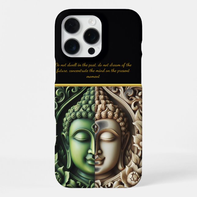 Buddhist Flora & Orbs: AI Carving iPhone Case (Back)