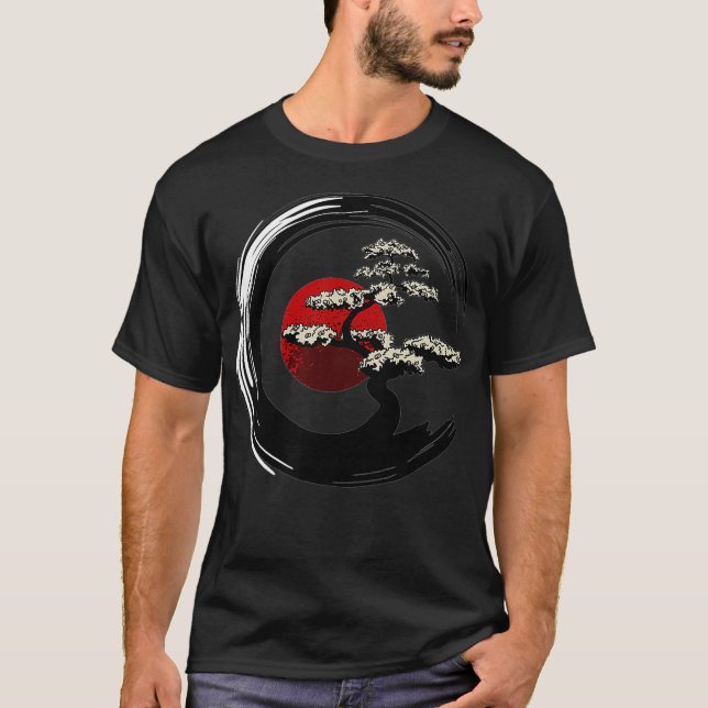 Buddhist Gift Men Women Enso Circle Zen Buddhism T-Shirt (Front)