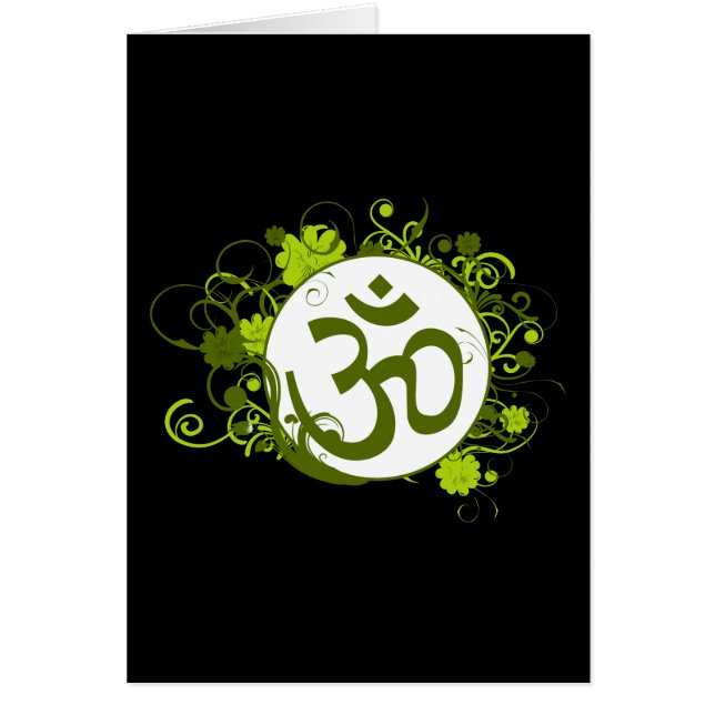 Buddhist Green Floral Om (Front)