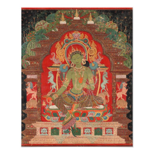 Buddhist Green Tara Newari Style  Photo Print (Front)