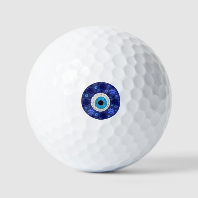 Buddhist Hippie Golf Ball - Peace Zen Design (Front)